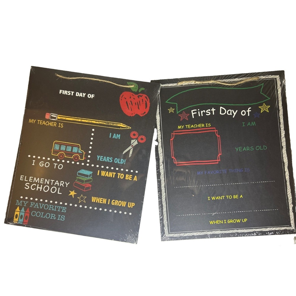 Brand New! First Day Of School Signs‎ - 2 Of Them
